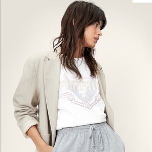 Panama Graphic Crew Neck Oversized T-Shirt sleeves